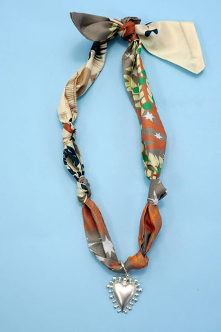 Handcrafted Scarf Interchangeable Charm Necklace-JOSSLYN by wall to wall-B-The Twisted Chandelier