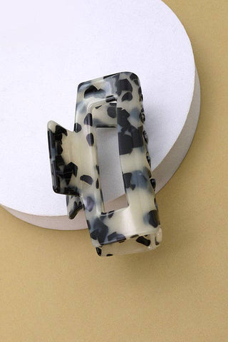 Rectangle Cellulose Hair Claw Clip-JOSSLYN by wall to wall-BLACK-The Twisted Chandelier