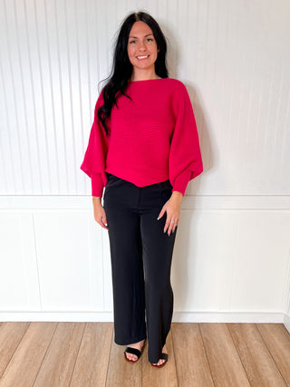 Hollie Boat Neck Elegant Ribbed Knitted Loose Sweater-Vine & Love-02/10/26,OGP 59.99,Tops Collection-The Twisted Chandelier