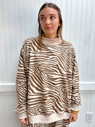 Zaria Zebra Oversized Mock Neck Sweater-Outfit Sets-Mittoshop-Fall Favorites,FD 10/09/26,NewArrival,Restocked 10/15/26,Tops Collection-The Twisted Chandelier