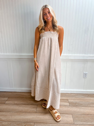 Madeline Embroidered Smocked Striped Tunic Maxi Dress-Dress-Blu Pepper-DJR,FD 07/06/26-The Twisted Chandelier