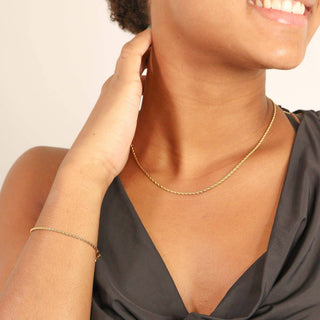 Gold Rope Chain Necklace-Necklace-WJW-The Twisted Chandelier