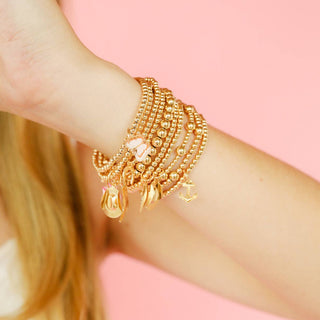 Lightening Bolt Gold Charm Bracelet-Beaded Blondes-The Twisted Chandelier