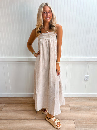 Madeline Embroidered Smocked Striped Tunic Maxi Dress-Dress-Blu Pepper-DJR,FD 07/06/26-The Twisted Chandelier