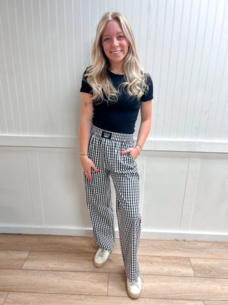 Scout Black Gingham Pants-Girlie Girl Originals-bottoms,FD 03/12/26-The Twisted Chandelier