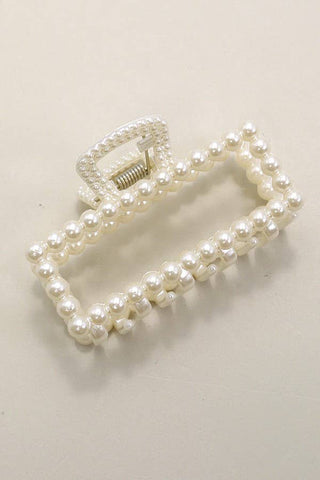 Pearl Hair Claw Clips-JOSSLYN by wall to wall-RECTANGLE-The Twisted Chandelier