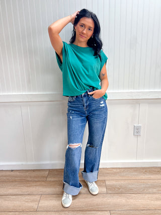 Emerson Sleeveless Round Neck Garment Dye T-Shirt-Shirts & Tops-Active Basic | Active USA-FD 03/31/26,T15281,Tops Collection-The Twisted Chandelier