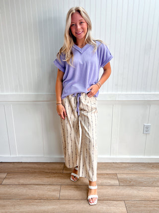Hazel Floral Print Barrel Pants-Pants-VERY J-bottoms,FD 05/26/26,VJP90099-The Twisted Chandelier