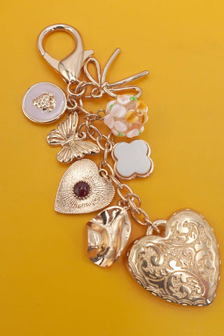 Bag Key Charm - Heart Bow Butterfly Clover-Bag Charm-JOSSLYN by wall to wall-80K056-The Twisted Chandelier