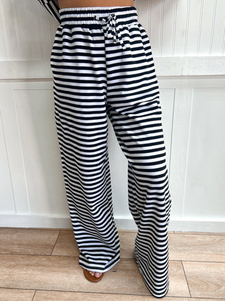 Berkley Lulu Mac Stripe Pants - Black-Outfit Sets-Girlie Girl Originals-bottoms,FD 09/16/26,NewArrival-The Twisted Chandelier