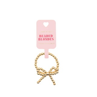 Gold Bow Rings-Beaded Blondes-Under kendra display-The Twisted Chandelier