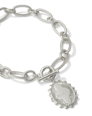 Kendra Scott Mama Link And Chain Bracelet Silver-Bracelet-Kendra Scott-B00482RHD-The Twisted Chandelier