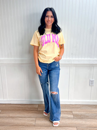 Jolene Stripe Adult Butter Comfort Colors Tee-Girlie Girl Originals-FD 05/14/26,LM-STR-1000,Tops Collection-The Twisted Chandelier