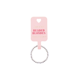 Lexi Beaded Band in Silver-Ring-Beaded Blondes-The Twisted Chandelier