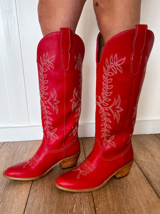 Stella Western Boots Knee High Tall Boots-Miracle Miles (Mi.iM)-RWB-The Twisted Chandelier