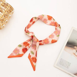 Soft Silky Skinny Twilly Scarf Necklace Wrap-JOSSLYN by wall to wall-The Twisted Chandelier