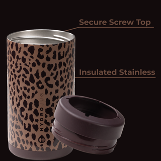 Brown Leopard HydroJug 16 oz Can Cooler-Koozies-HydroJug-The Twisted Chandelier