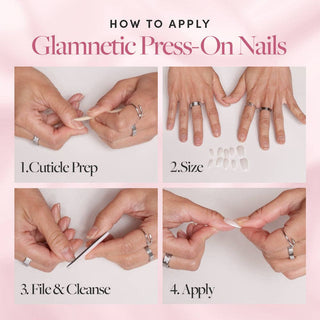 Raspberry Sorbet Press-On Nails | French Tip | Short Almond-Glamnetic-The Twisted Chandelier