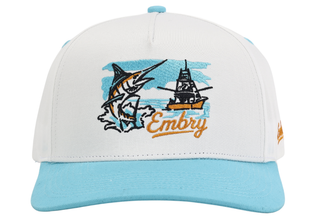 Men's White/Sky - Offshore Hat-Hat-Embry Outdoors-Men's-The Twisted Chandelier
