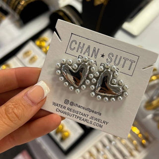 Chansutt Pearl Pearl Heart Earrings-CHANSUTTPEARLS-The Twisted Chandelier