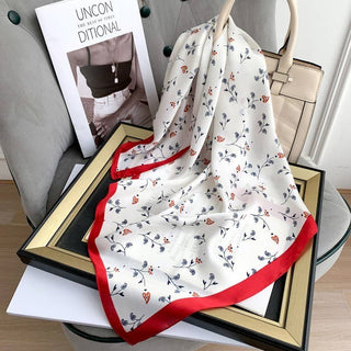Flower Print Silky Feeling Bandana Scarf-JOSSLYN by wall to wall-The Twisted Chandelier