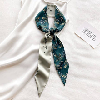 Soft Silky Skinny Twilly Scarf Necklace Wrap-JOSSLYN by wall to wall-A-The Twisted Chandelier