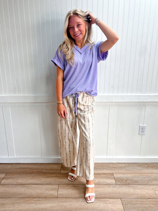 Hazel Floral Print Barrel Pants-Pants-VERY J-bottoms,FD 05/26/26,VJP90099-The Twisted Chandelier