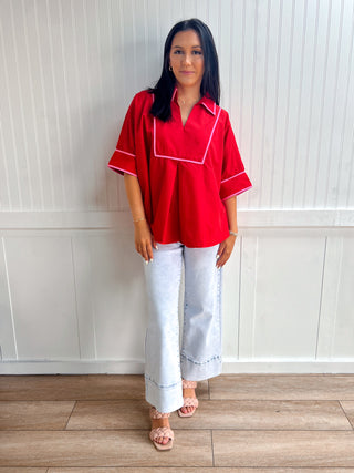 Kennedy Solid Short Sleeve Top