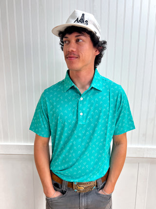 Men’s Circle Hook Polo Shirt-Men's Tops-SALT WATER SOUL-FD 03/10/26,Men's-The Twisted Chandelier