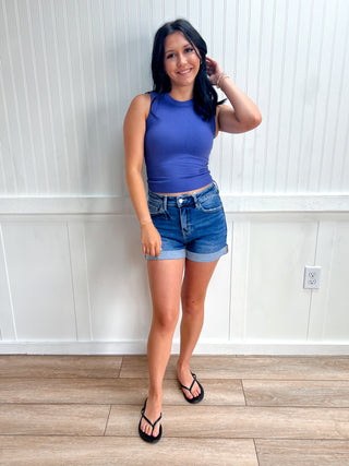 Skye Built-In Bra Seamless Crop Tank Top - Marlin-Tank Top-Zenana-FD 05/30/26,Tops Collection-The Twisted Chandelier