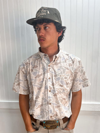 Men's Lowcountry Button Down - Saltwater Camo-top-Local Boy Outfitters-FD 05/22/26,Men's-The Twisted Chandelier