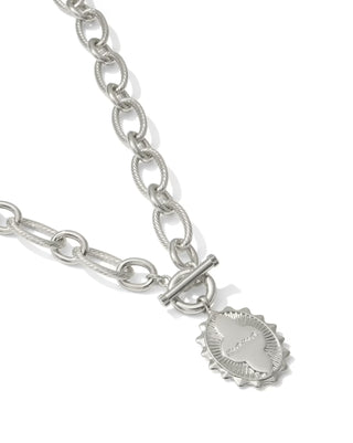 Kendra Scott Mama Link And Chain Necklace Silver-Necklace-Kendra Scott-N01483RHD-The Twisted Chandelier