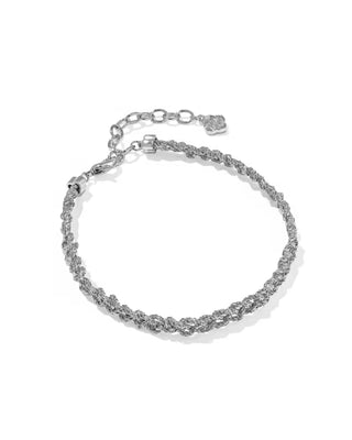 Kendra Scott Gabriella Braided Chain Bracelet Silver-Bracelet-Kendra Scott-B00511RHD-The Twisted Chandelier