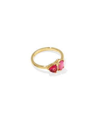 Kendra Scott Tatum Band Ring Gold Pink Mix 8-Ring-Kendra Scott-R00176GLD-The Twisted Chandelier
