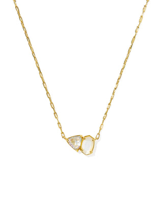 Kendra Scott Tatum Short Pendant Necklace Gold Neutral Mix-Necklace-Kendra Scott-N01354GLD-The Twisted Chandelier