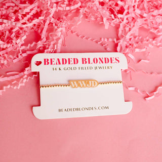 WWJD BB Bead Bracelet-Beaded Blondes-The Twisted Chandelier
