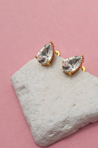 Rhinestone Stainless Steel Screw Back Post Stud Earrings-JOSSLYN by wall to wall-40E473-The Twisted Chandelier