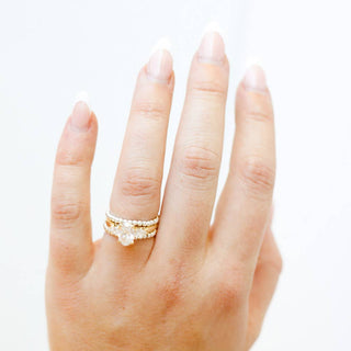 Lexi Beaded Band in Silver-Ring-Beaded Blondes-The Twisted Chandelier