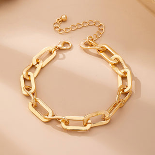 Bold Chunky Gold Link Bracelet-JOSSLYN by wall to wall-80B1676-The Twisted Chandelier