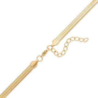 18K Gold PVD Herringbone Charm Holder Necklace-Necklace-WJW-The Twisted Chandelier