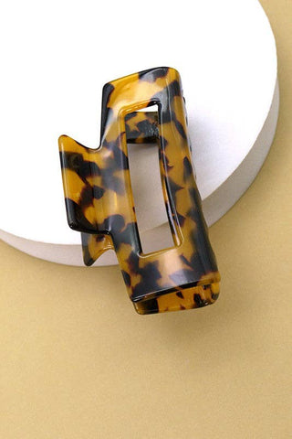 Rectangle Cellulose Hair Claw Clip-JOSSLYN by wall to wall-TORT-The Twisted Chandelier