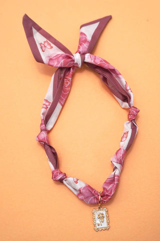 Handcrafted Scarf Interchangeable Charm Necklace-JOSSLYN by wall to wall-The Twisted Chandelier