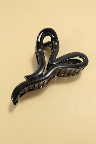 Large Heart Hair Claw Clips-Hair Claws & Clips-JOSSLYN by wall to wall-40H853-Black-The Twisted Chandelier