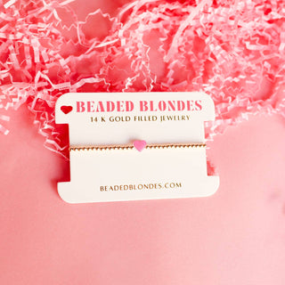 Beaded Blondes Violet Heart Bracelet-Beaded Blondes-The Twisted Chandelier
