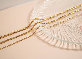 Gold Rope Chain Necklace-Necklace-WJW-The Twisted Chandelier
