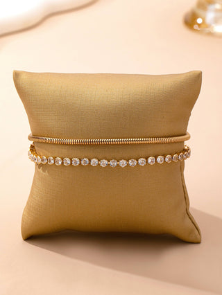Double Snake Chain Crystal Bracelet-JOSSLYN by wall to wall-80B1653-The Twisted Chandelier