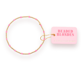 Pink Dainty Poppi Bracelet | Beaded Blondes-Beaded Blondes-The Twisted Chandelier