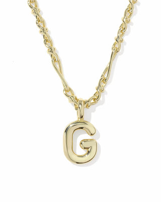 Kendra Scott Bubble Letter G Pendant Necklace Gold