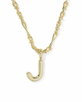 Kendra Scott Bubble Letter J Pendant Necklace Gold