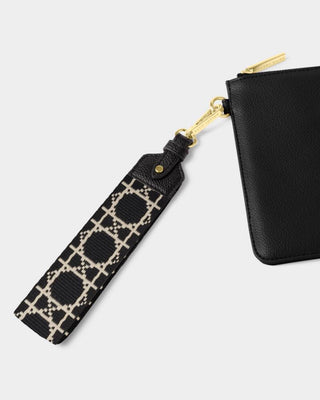 Canvas Wristlet Strap - Black Geometric-Wristlet-Katie Loxton-The Twisted Chandelier